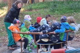 Kaštany a hřiště v Žabčicích